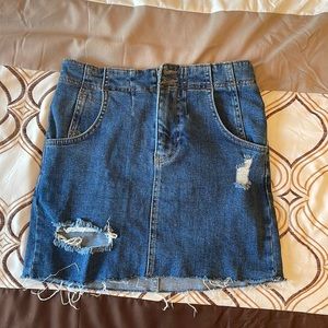 Free people denim skirt